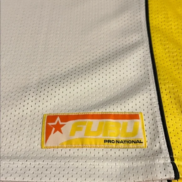 FUBU Yellow and White Sports Jersey Sz 5XL - Picture 7 of 10